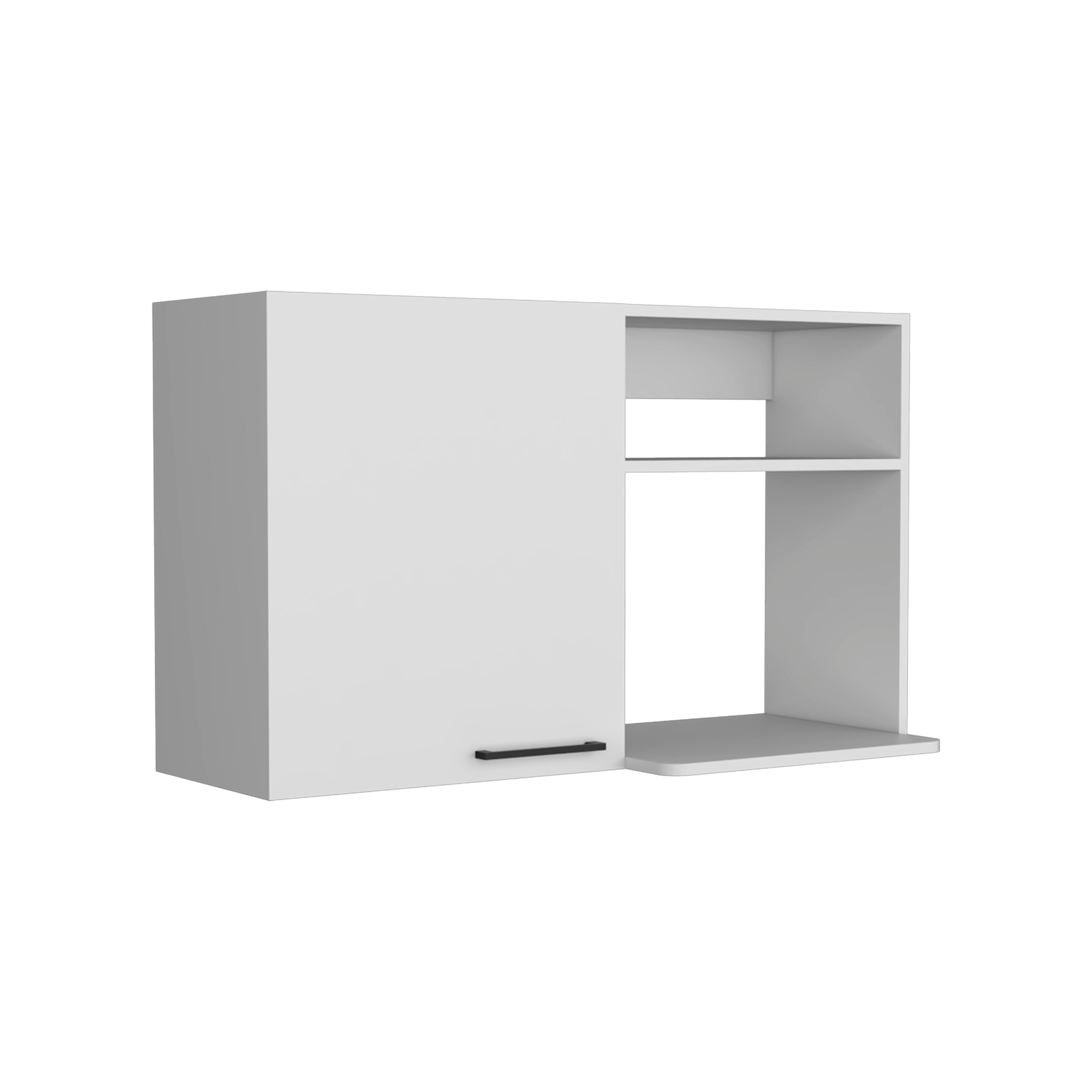 39" White Wood Wall Mounted Accent Cabinet With Single Door - Kitchen & Dining