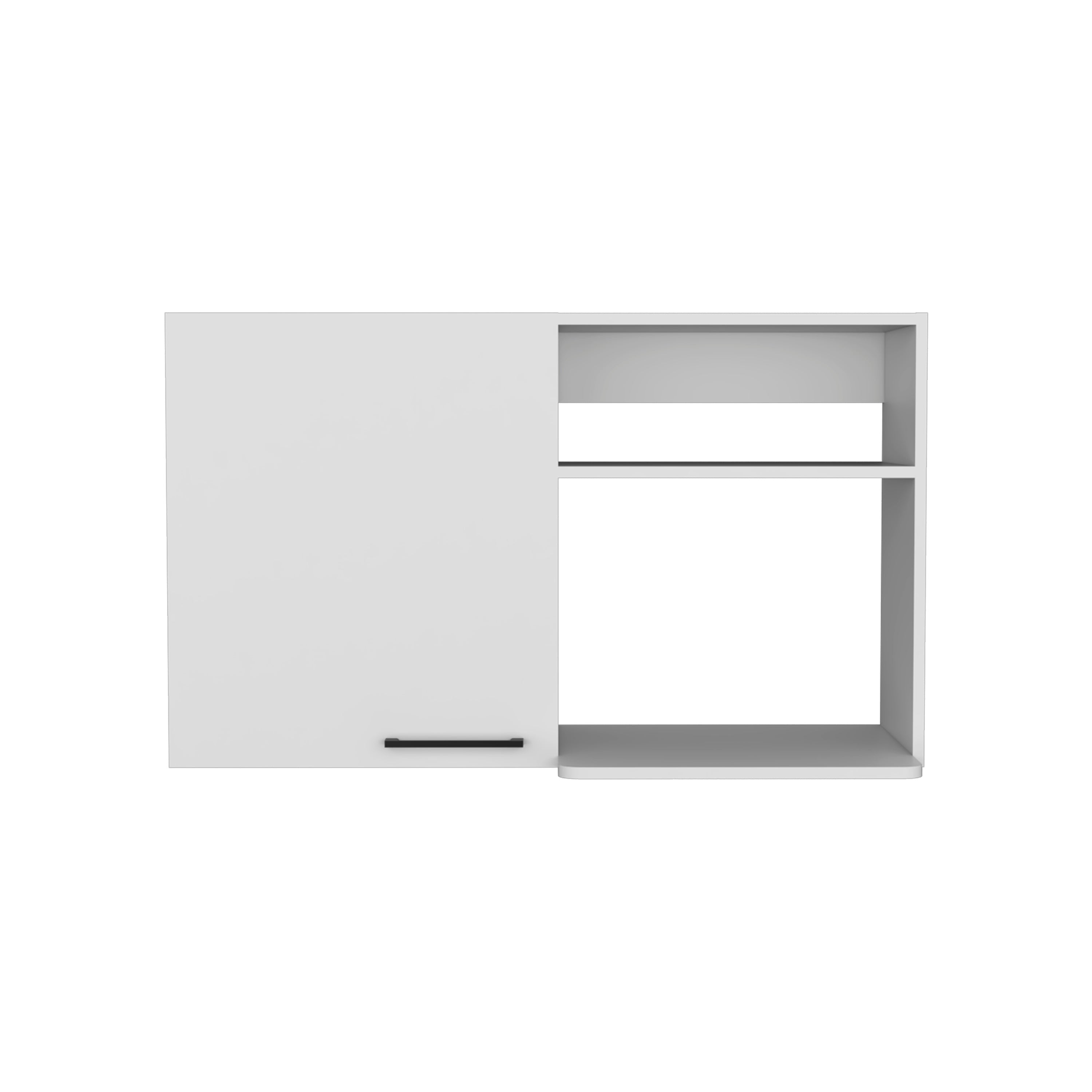 39" White Wood Wall Mounted Accent Cabinet With Single Door - Kitchen & Dining