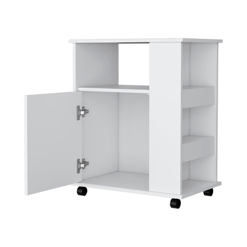 24" White Wood Accent Cabinet With Single Door - Kitchen & Dining