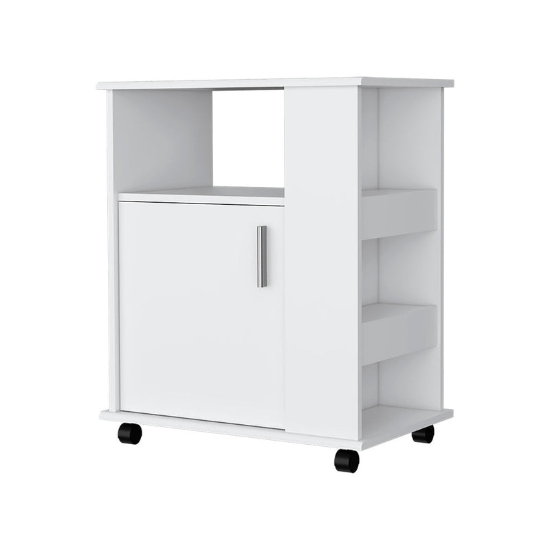 24" White Wood Accent Cabinet With Single Door - Kitchen & Dining