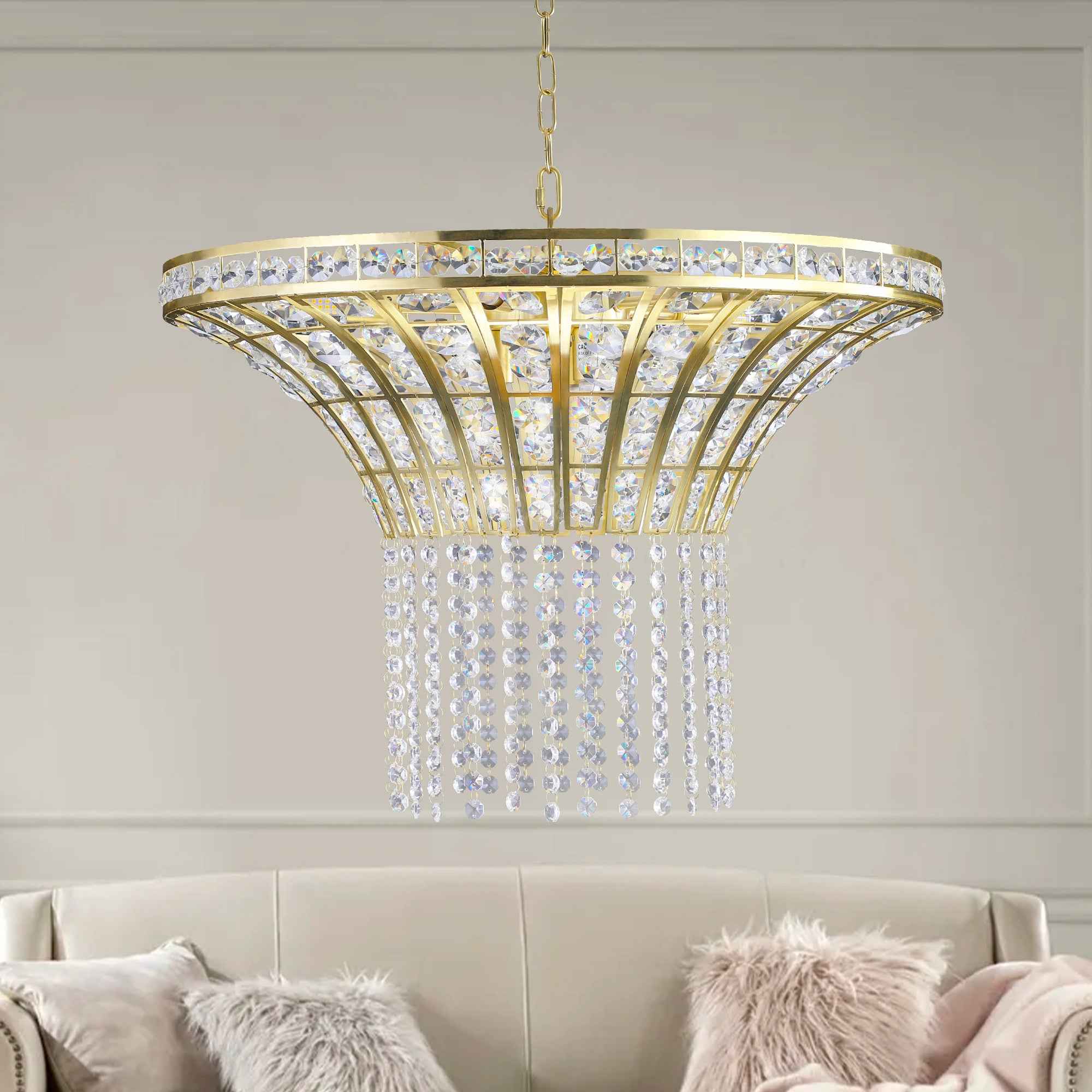 Clear Chandelier Crystal Ceiling Light Default Title