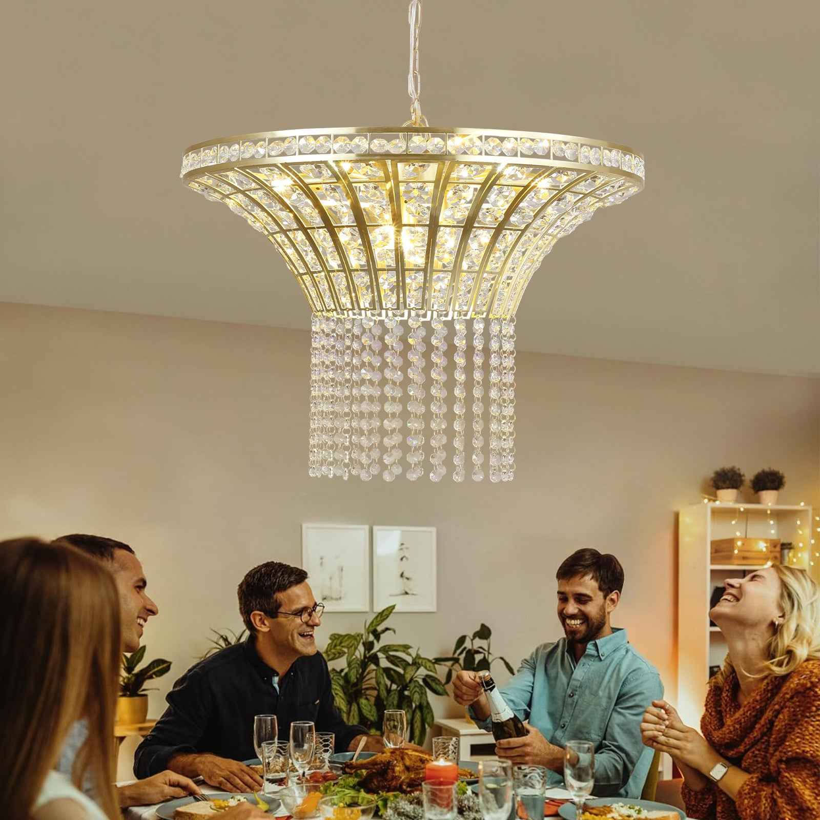 Clear Chandelier Crystal Ceiling Light