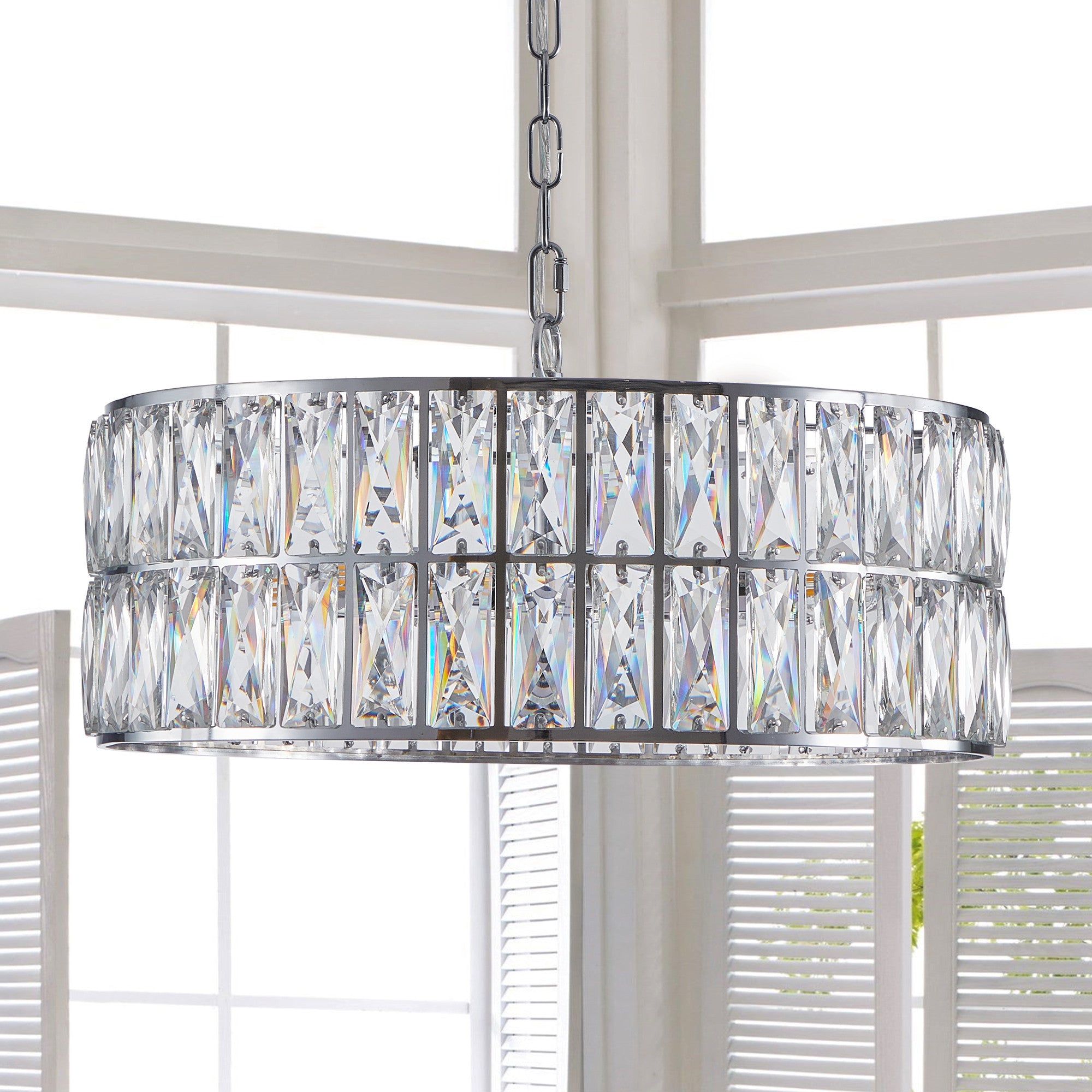Silver Chandelier Metal Ceiling Light