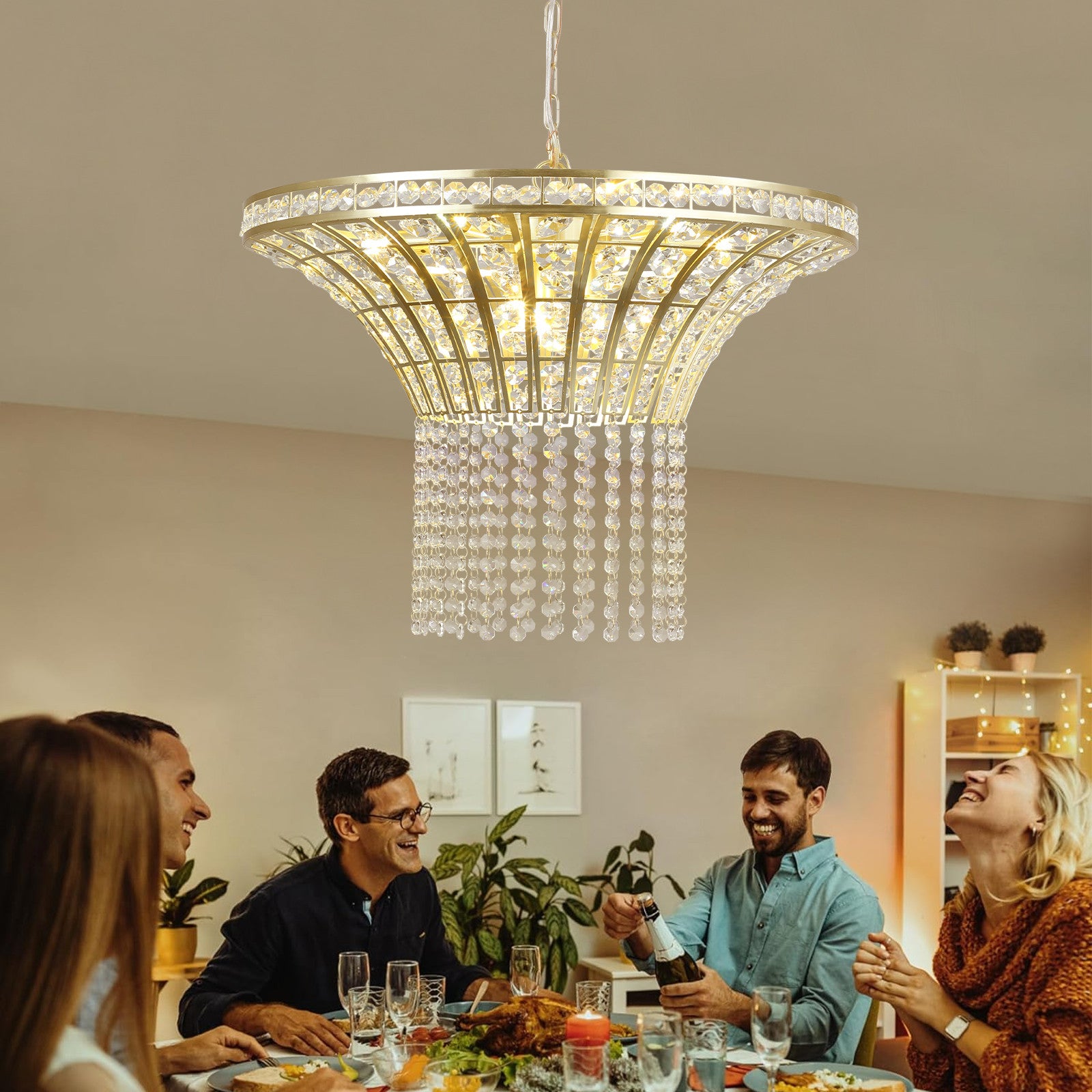 Clear Chandelier Crystal Ceiling Light