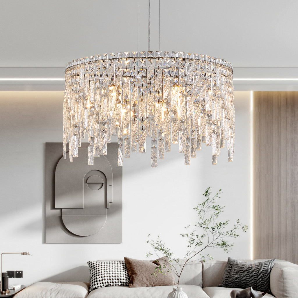 Silver Chandelier Metal Ceiling Light