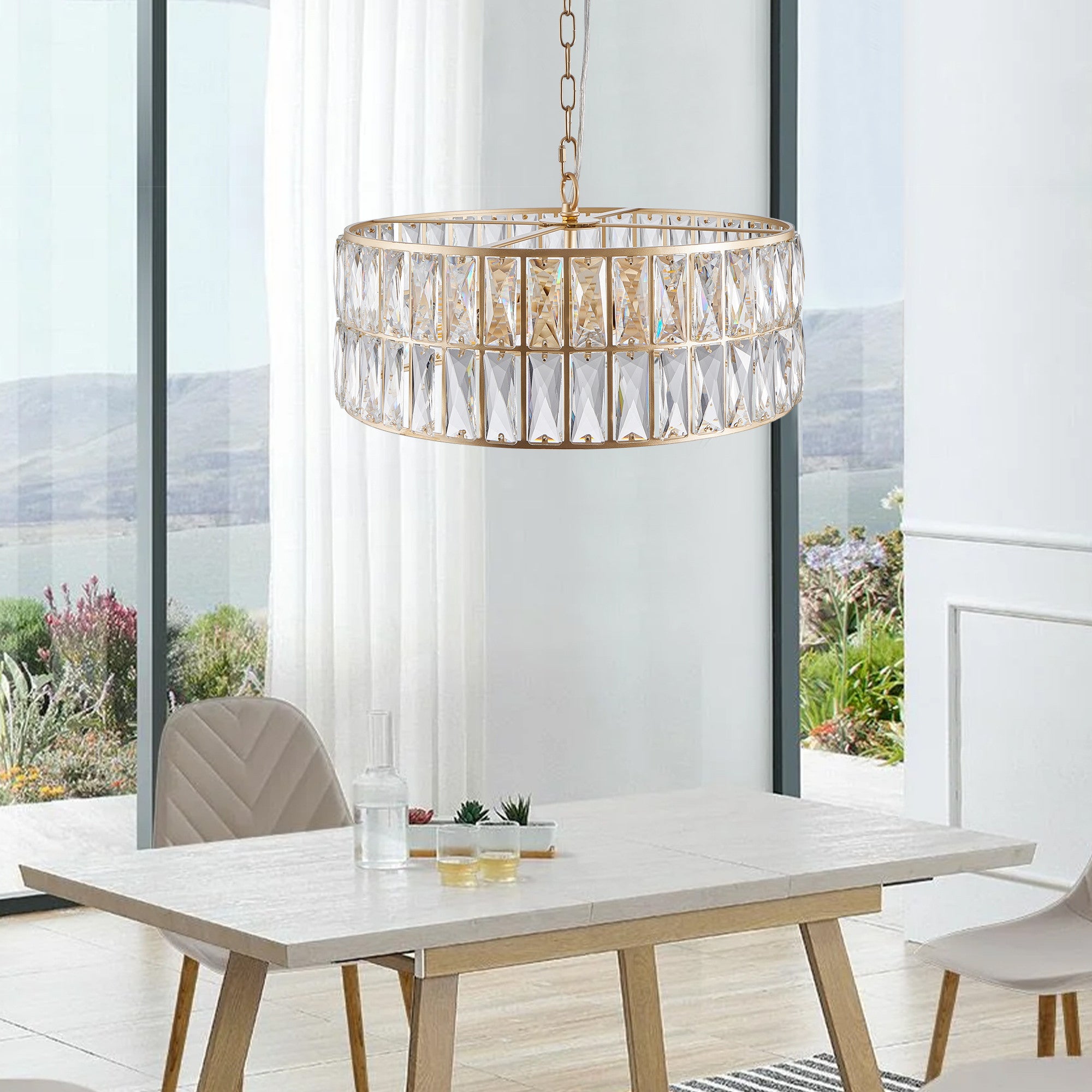 Gold Chandelier Metal Ceiling Light