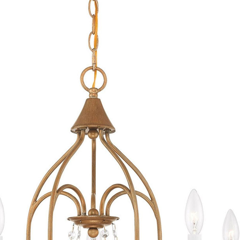 Five Light Dimmable Chandelier With Shades