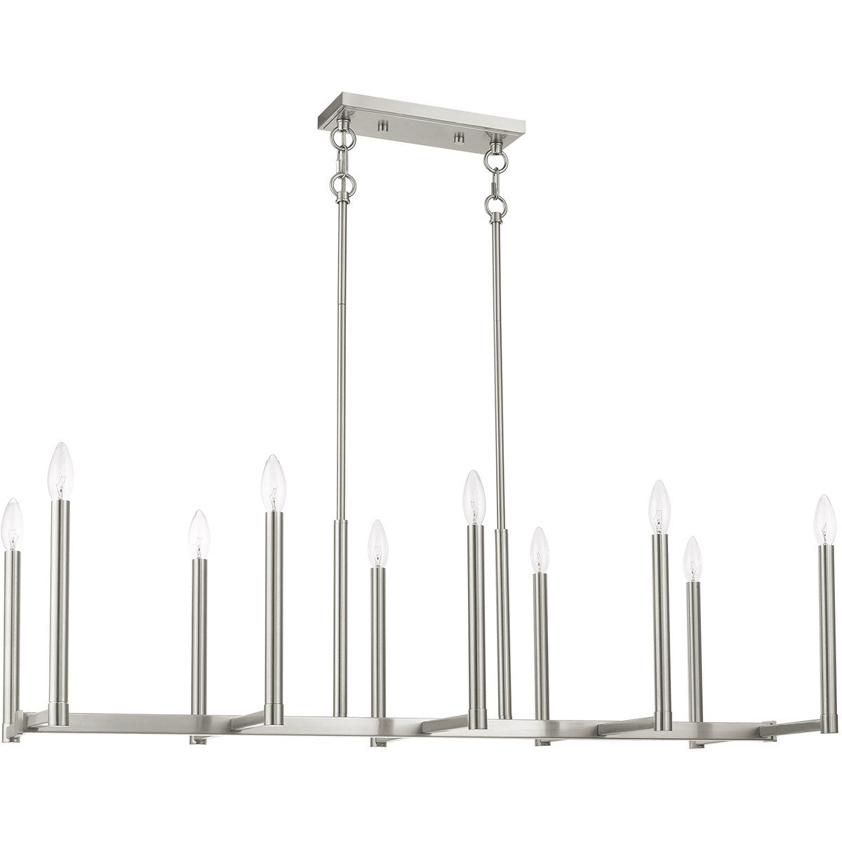 Ten Light Dimmable Chandelier With Shades Default Title