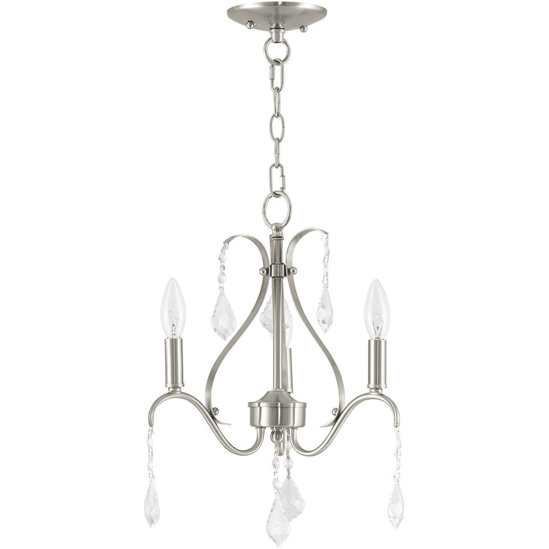 Three Light Dimmable Chandelier With Shades
