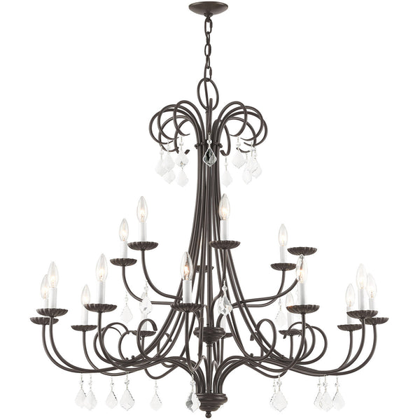Multi Light Dimmable Chandelier With Shades Default Title