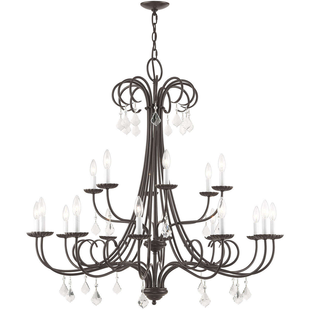 Multi Light Dimmable Chandelier With Shades