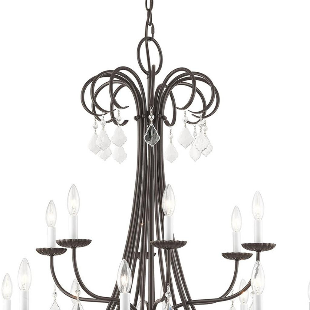 Multi Light Dimmable Chandelier With Shades