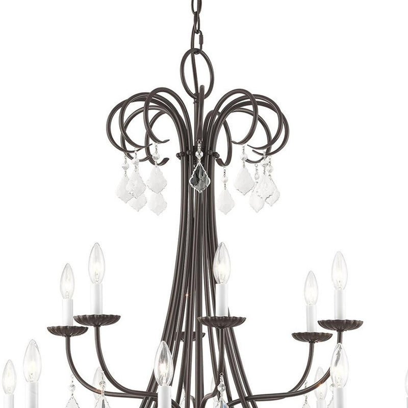 Multi Light Dimmable Chandelier With Shades