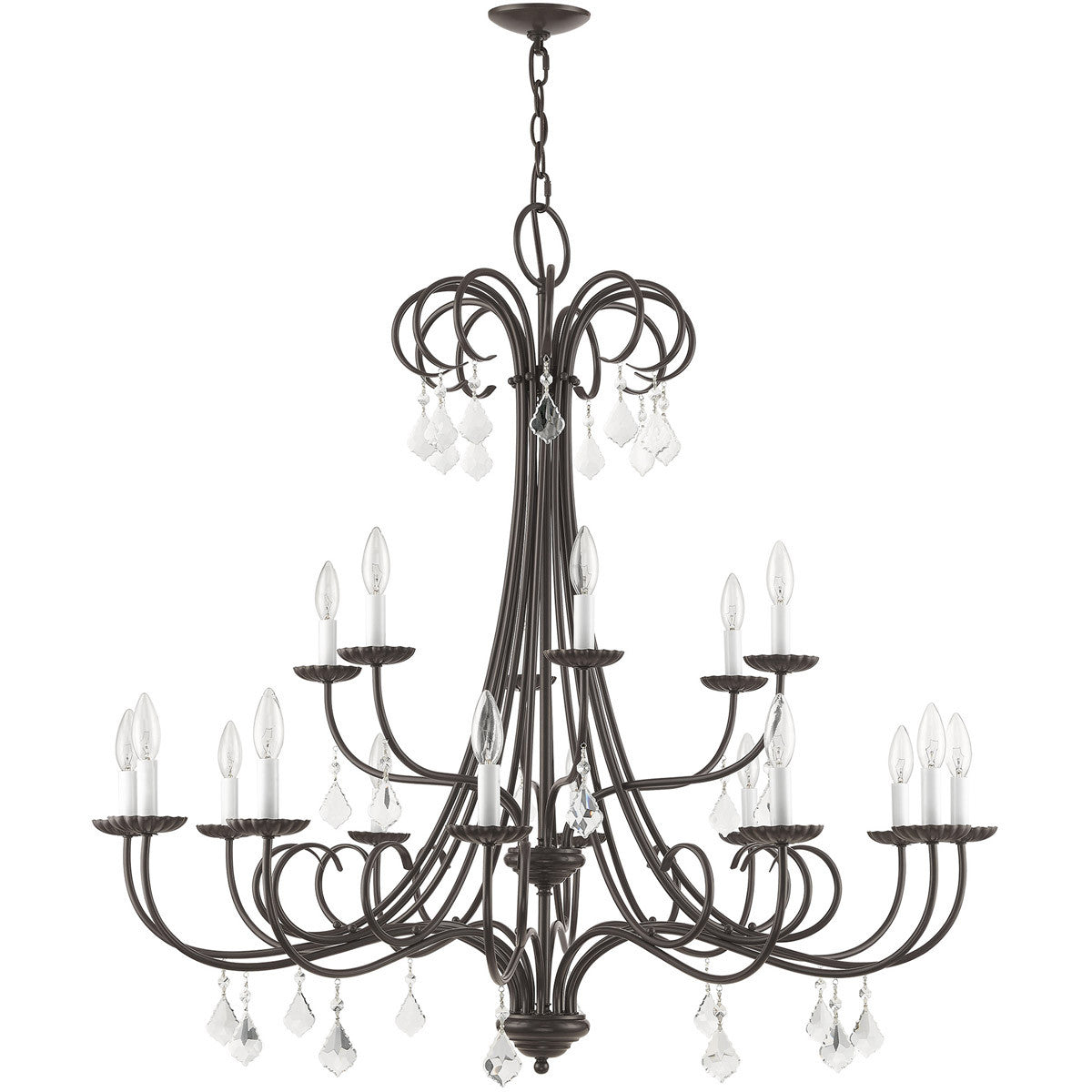 Multi Light Dimmable Chandelier With Shades