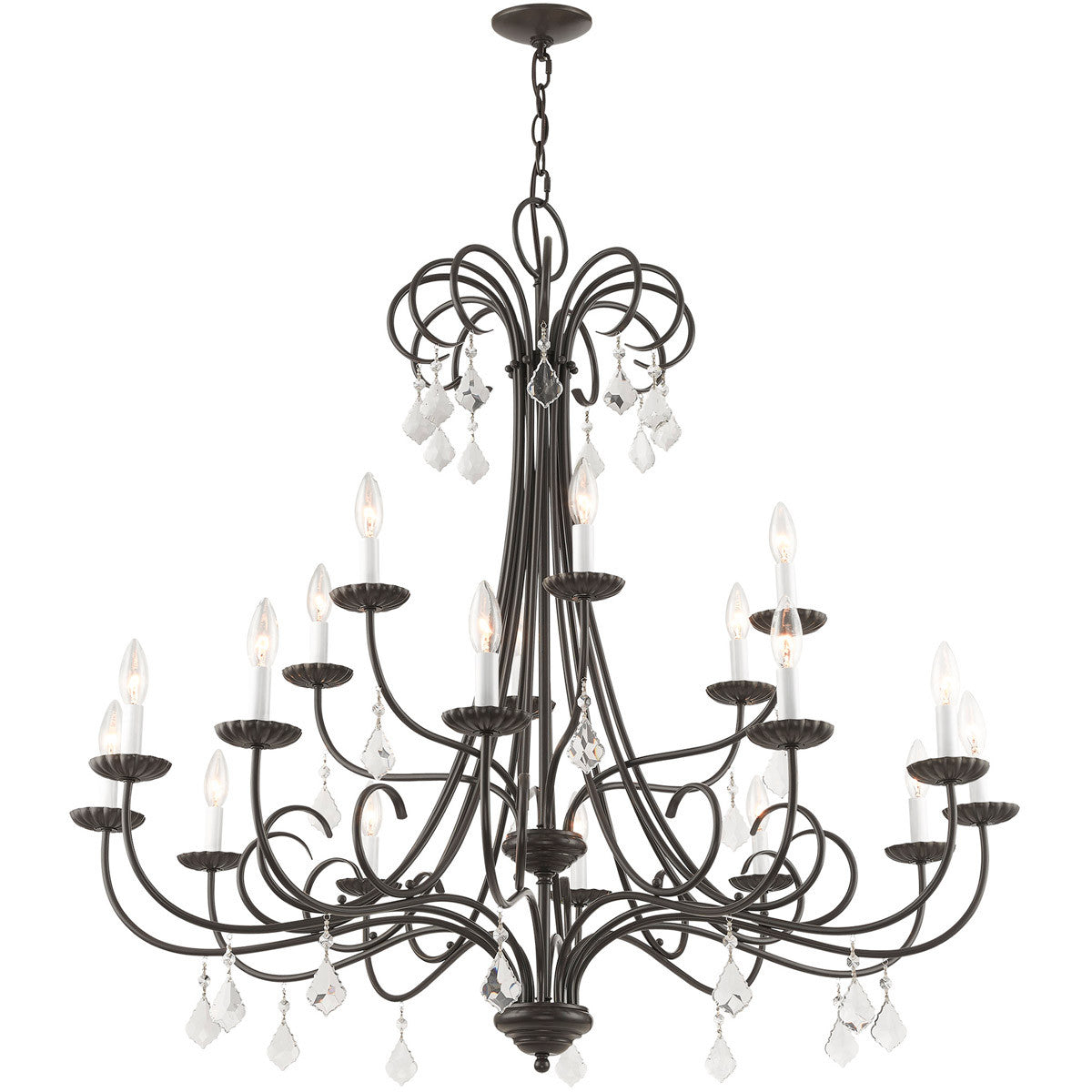 Multi Light Dimmable Chandelier With Shades
