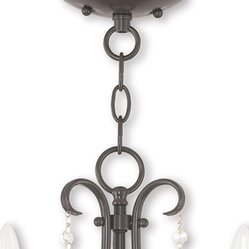 Three Light Dimmable Chandelier With Shades