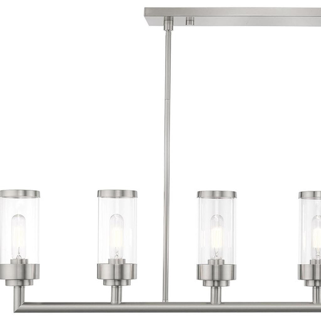 Six Light Dimmable Chandelier With Shades Default Title