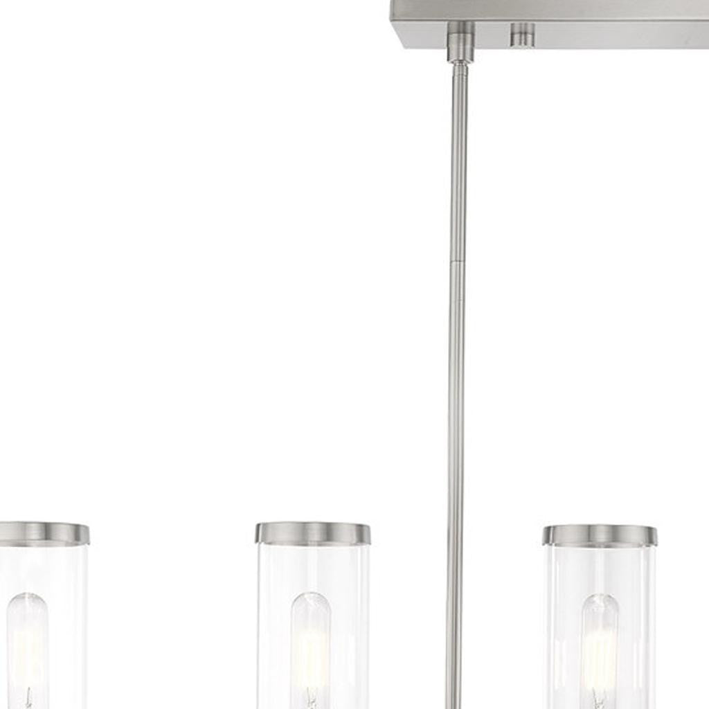 Six Light Dimmable Chandelier With Shades