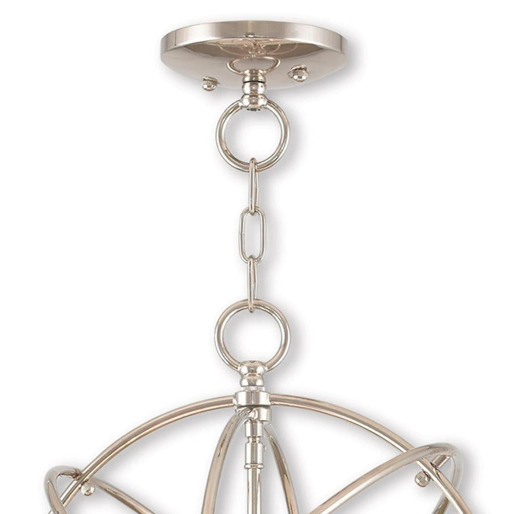 Three Light Dimmable Chandelier With Shades