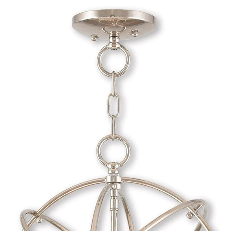 Three Light Dimmable Chandelier With Shades