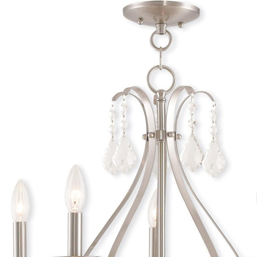 Five Light Dimmable Chandelier With Shades
