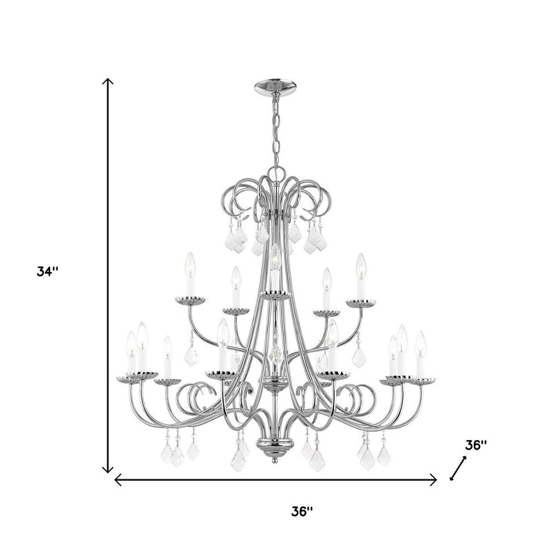 Multi Light Dimmable Chandelier With Shades
