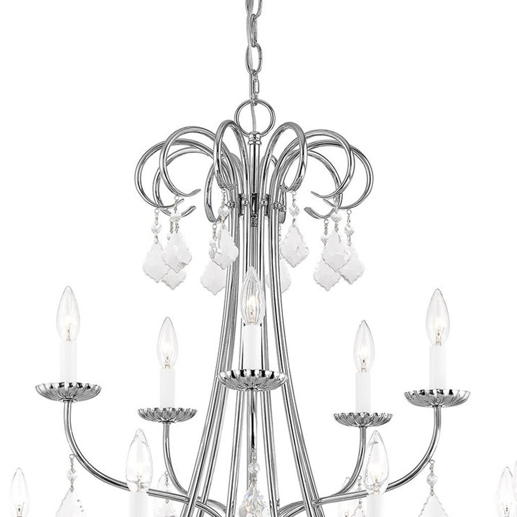 Multi Light Dimmable Chandelier With Shades