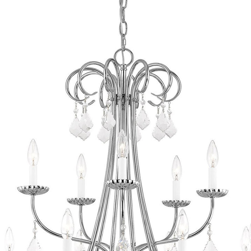 Multi Light Dimmable Chandelier With Shades