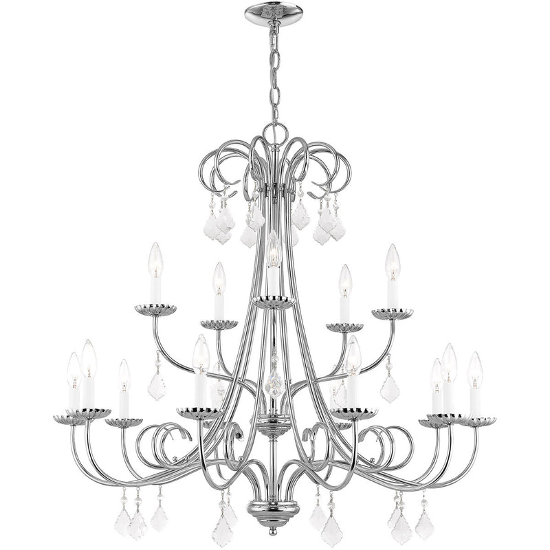 Multi Light Dimmable Chandelier With Shades