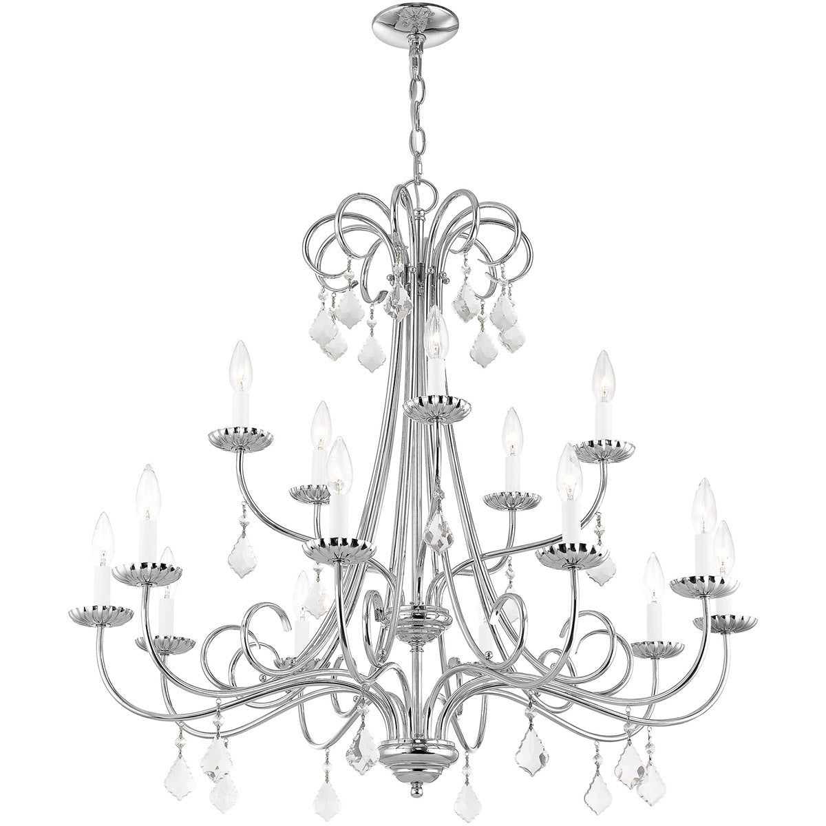 Multi Light Dimmable Chandelier With Shades