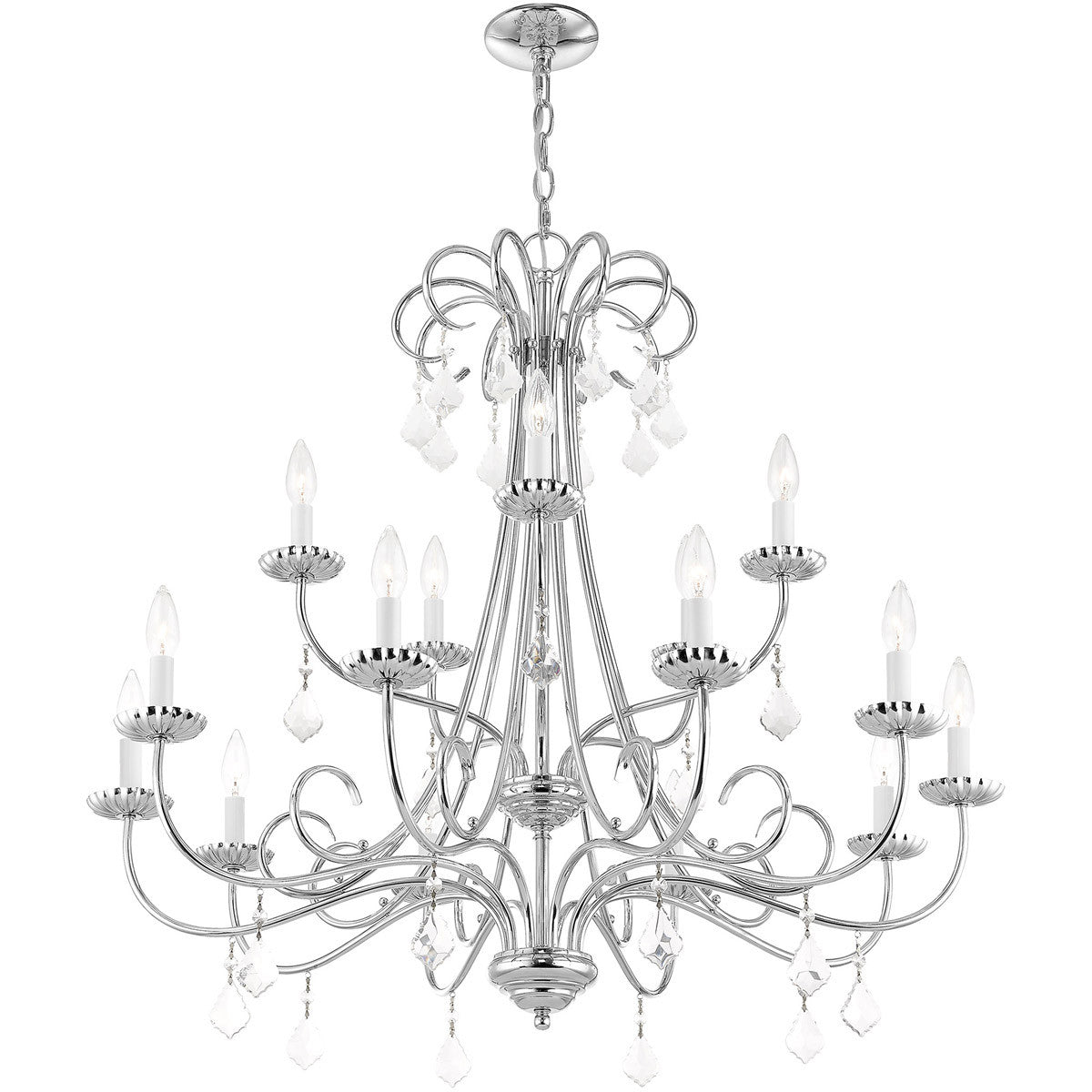 Multi Light Dimmable Chandelier With Shades