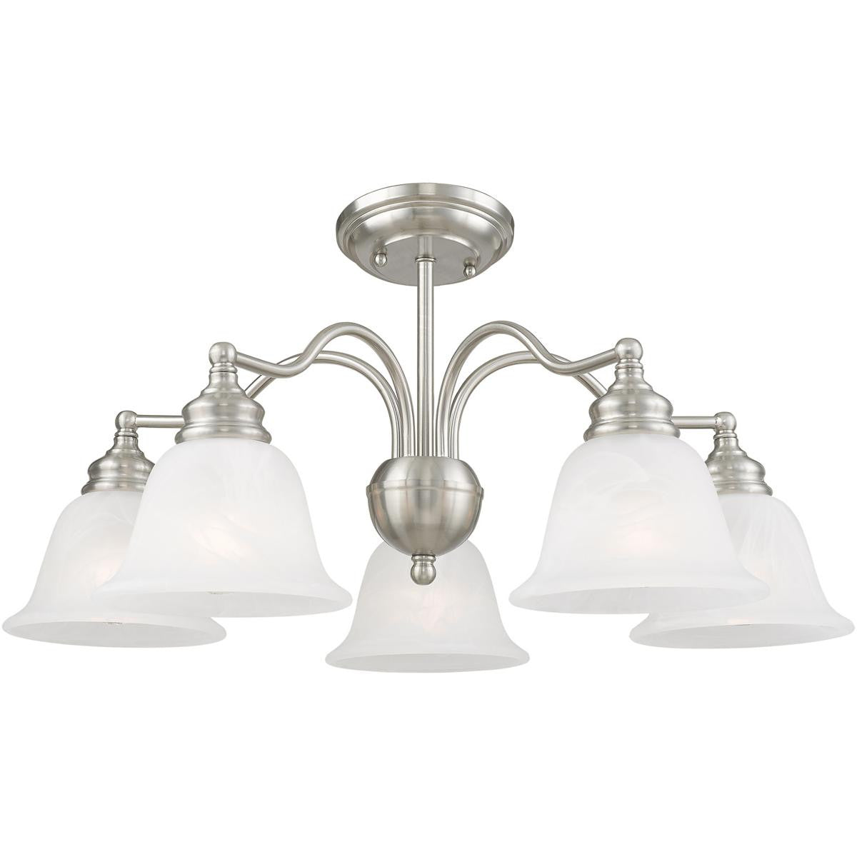 Five Light Dimmable Chandelier With Shades