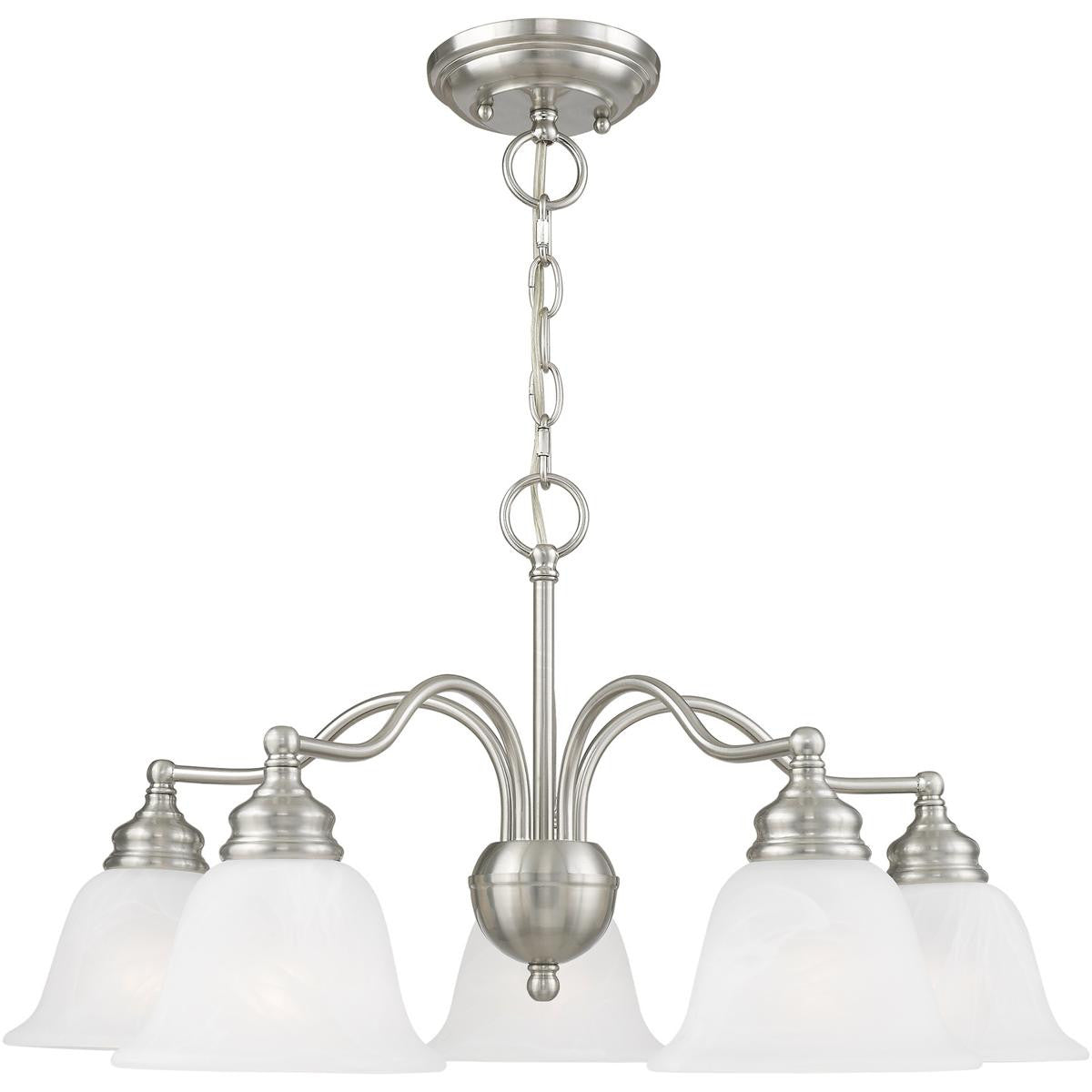 Five Light Dimmable Chandelier With Shades