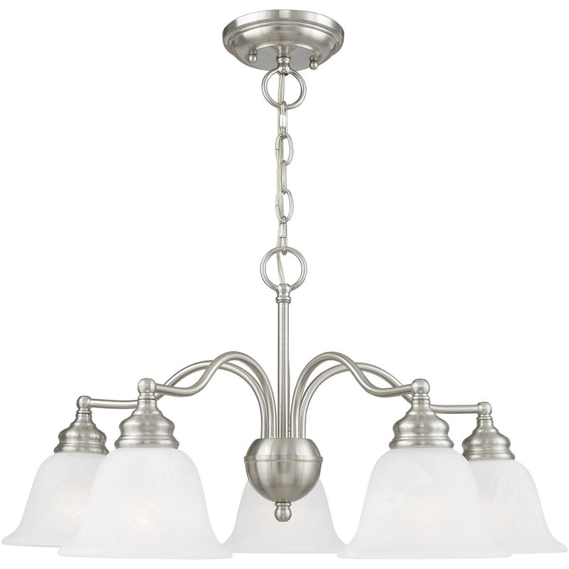 Five Light Dimmable Chandelier With Shades