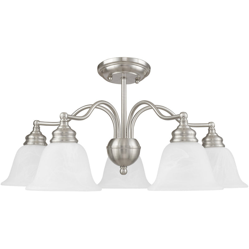 Five Light Dimmable Chandelier With Shades