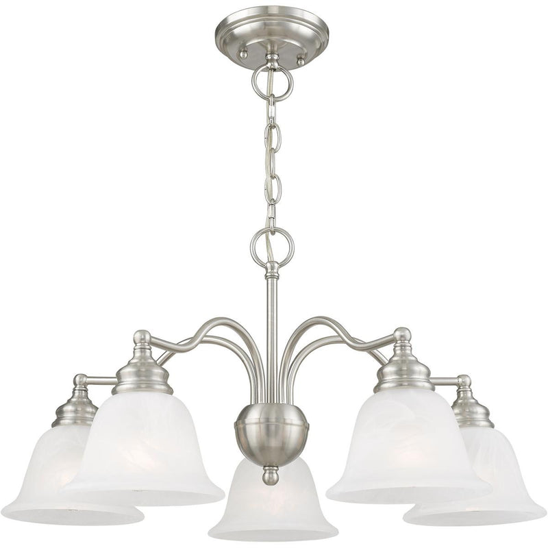 Five Light Dimmable Chandelier With Shades