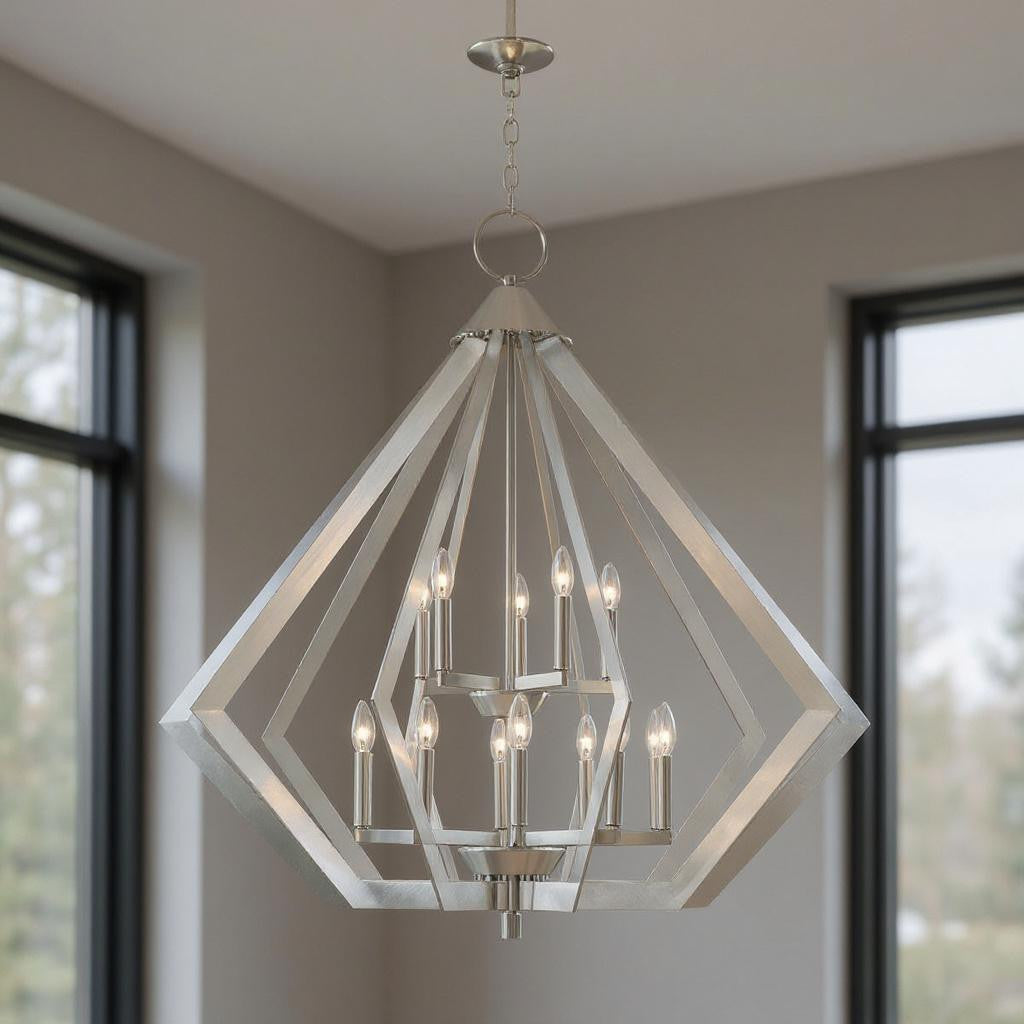 Multi Light Dimmable Chandelier With Shades