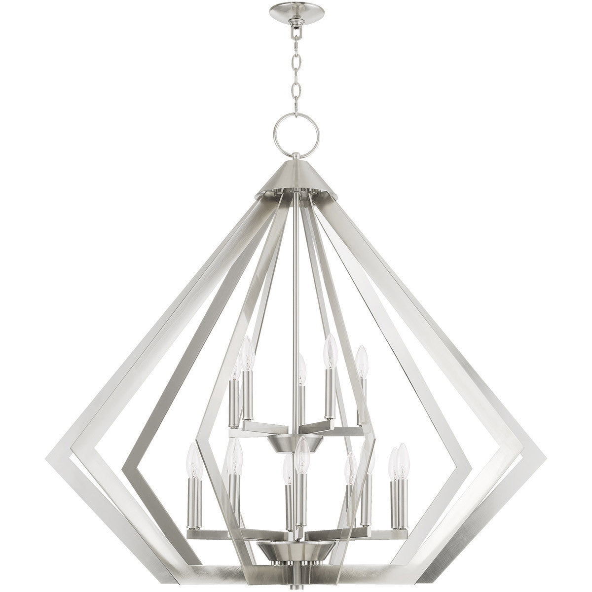 Multi Light Dimmable Chandelier With Shades