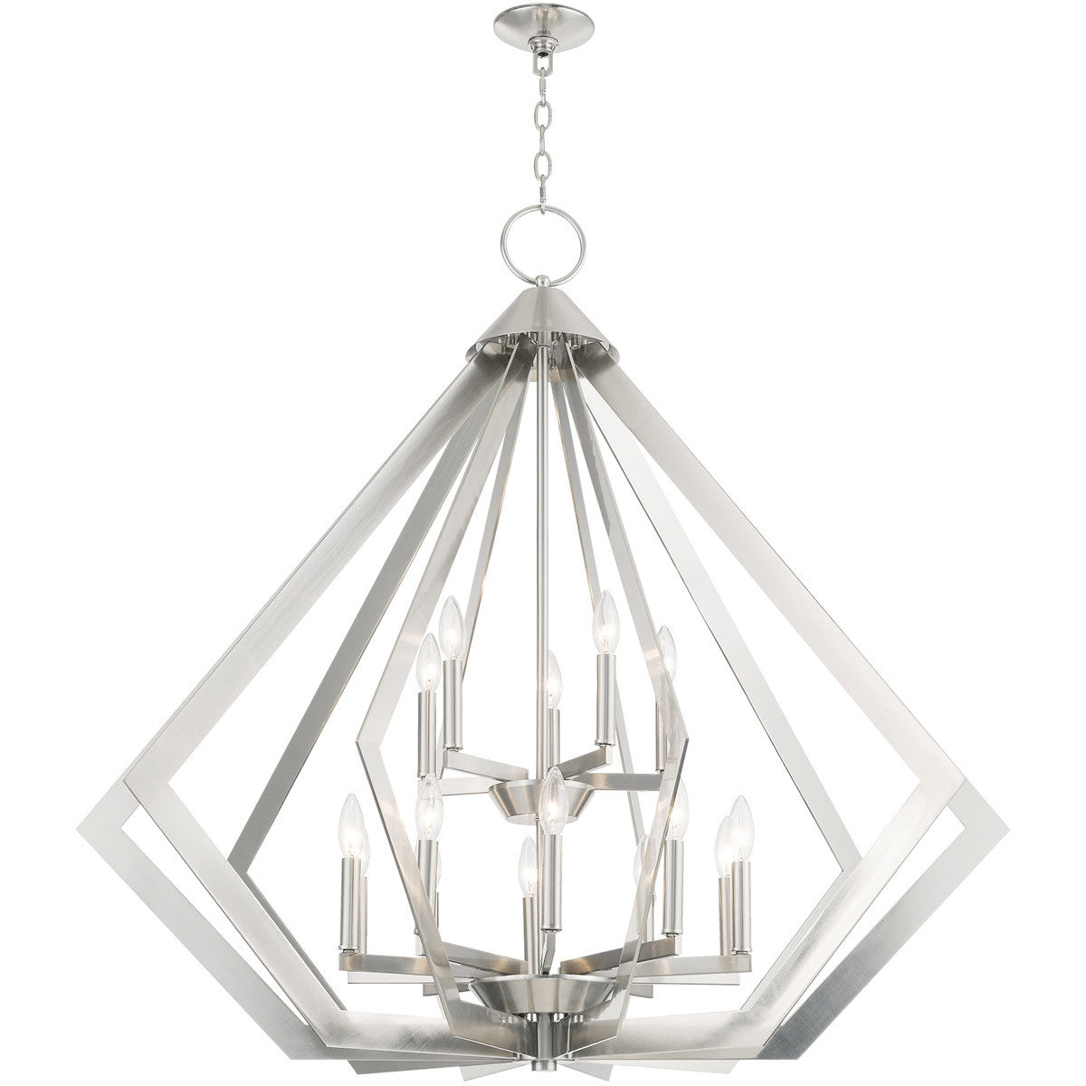 Multi Light Dimmable Chandelier With Shades