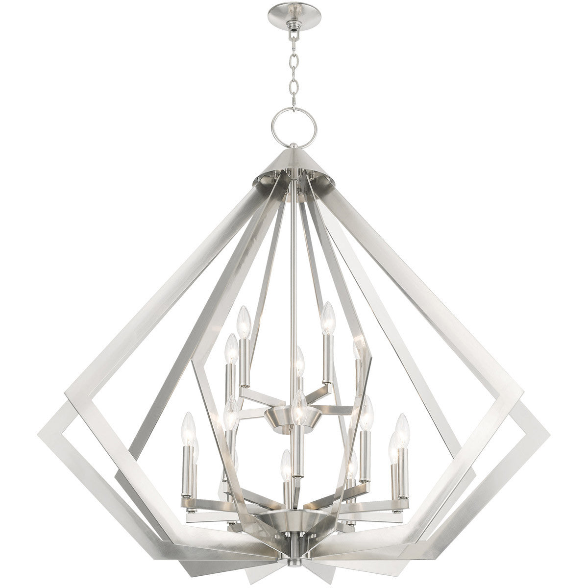 Multi Light Dimmable Chandelier With Shades