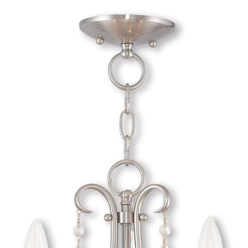Three Light Dimmable Chandelier With Shades Default Title