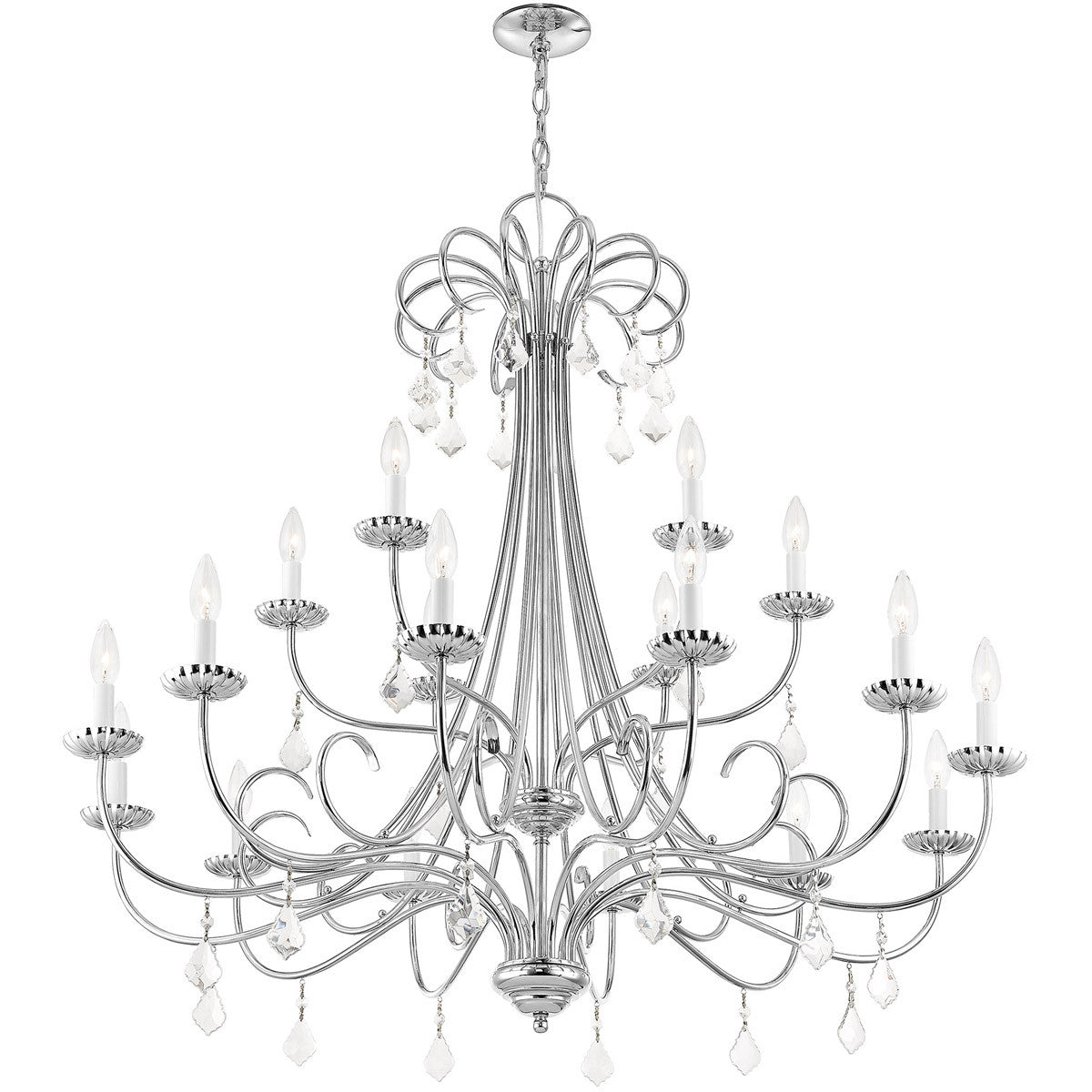 Multi Light Dimmable Chandelier With Shades