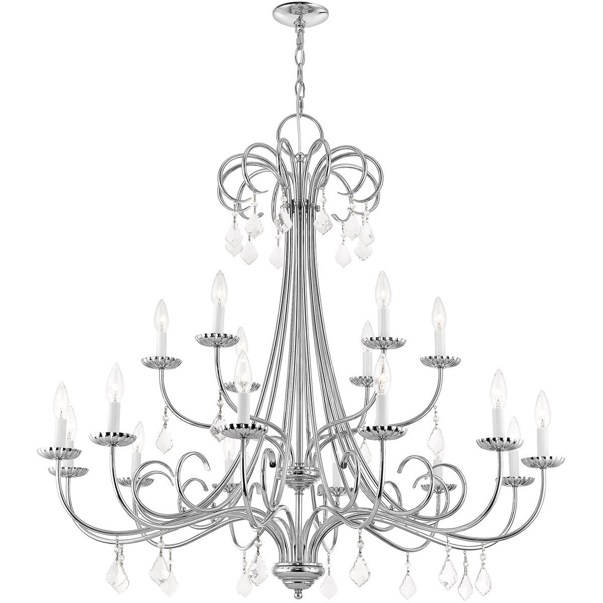 Multi Light Dimmable Chandelier With Shades