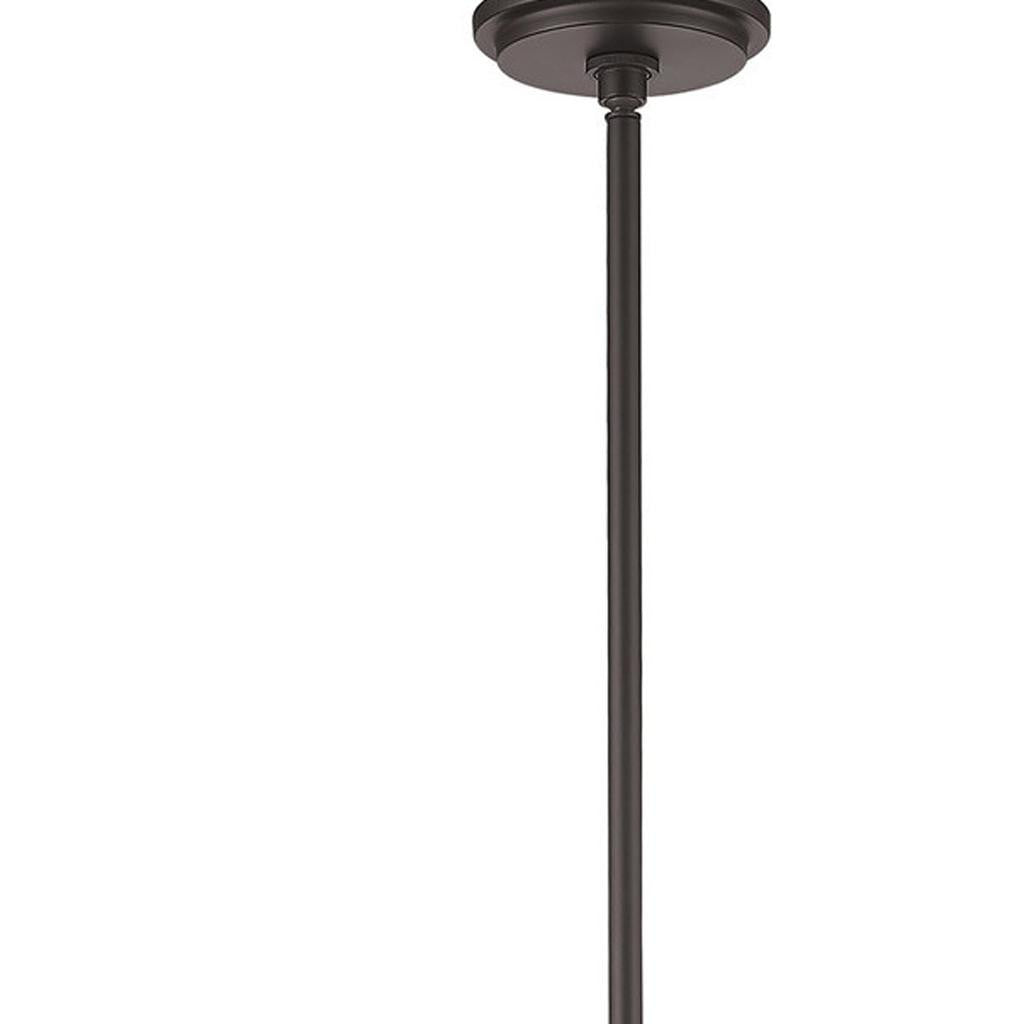 Bronze Five Light Dimmable Chandelier With Shades