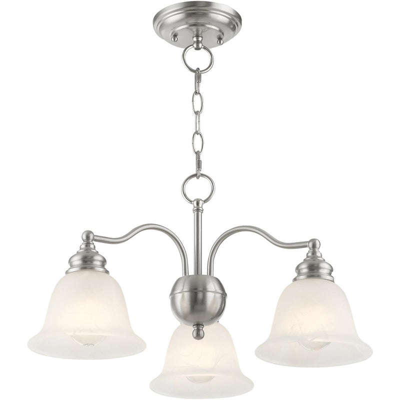 Three Light Dimmable Chandelier With Shades