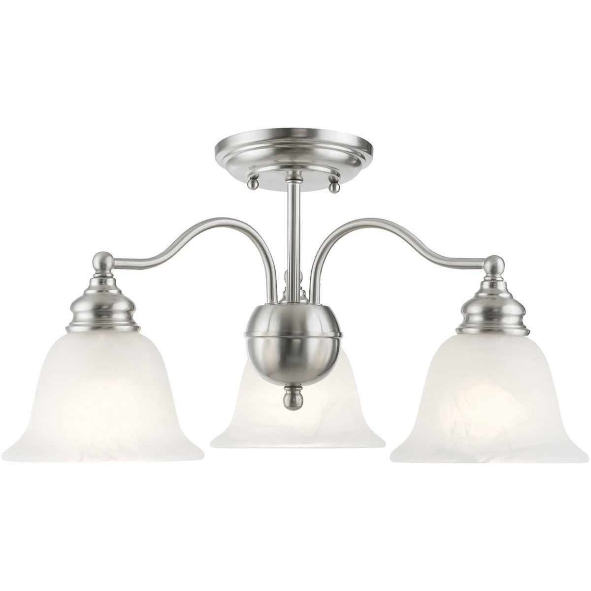 Three Light Dimmable Chandelier With Shades