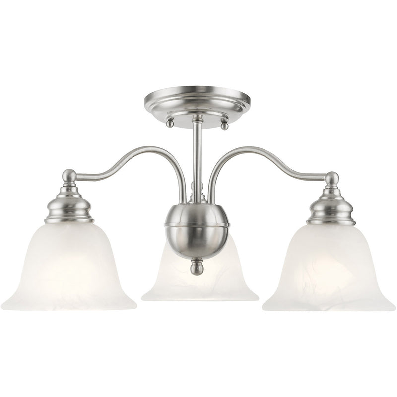Three Light Dimmable Chandelier With Shades