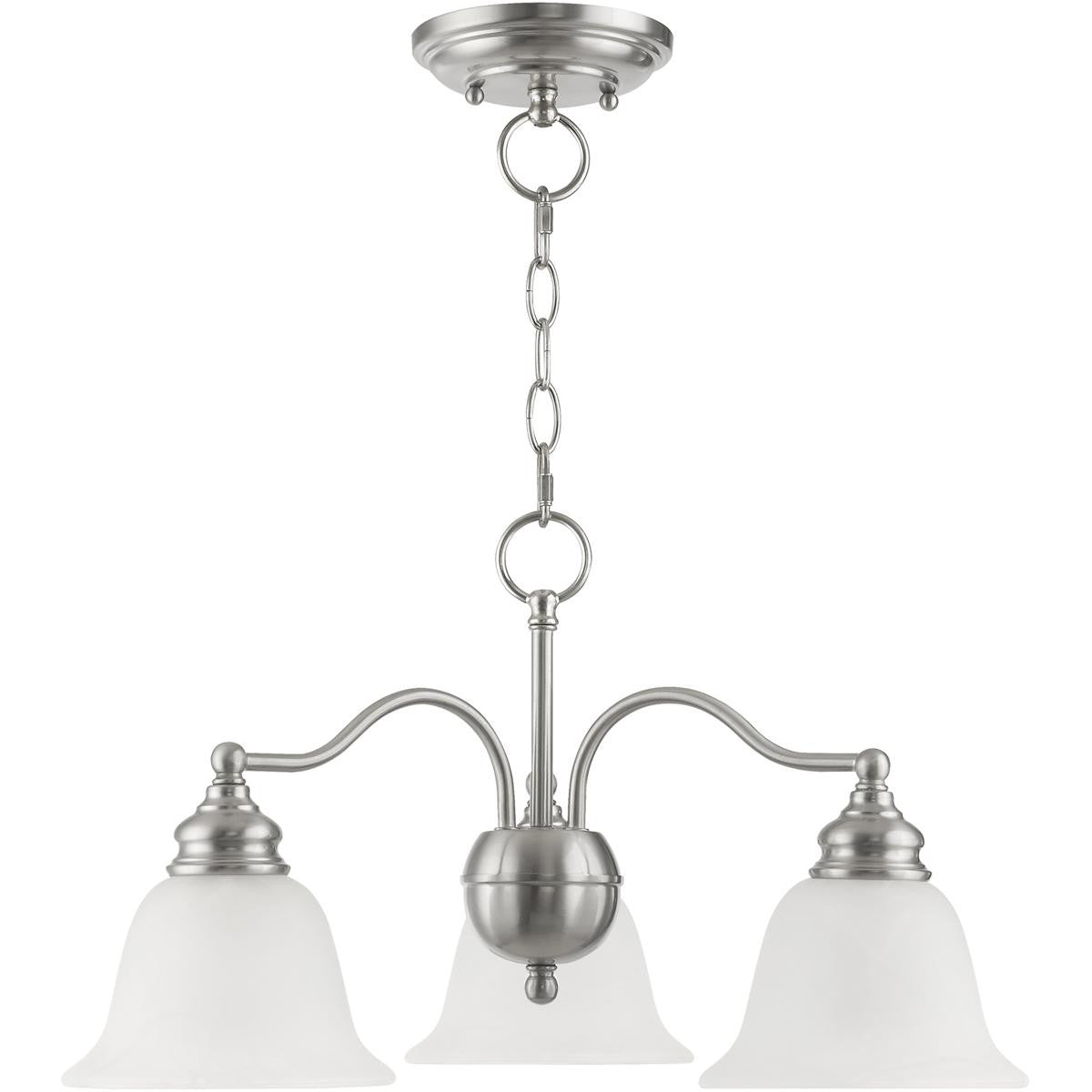 Three Light Dimmable Chandelier With Shades