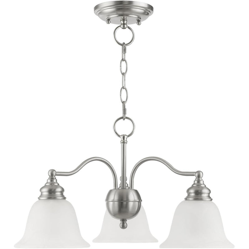 Three Light Dimmable Chandelier With Shades