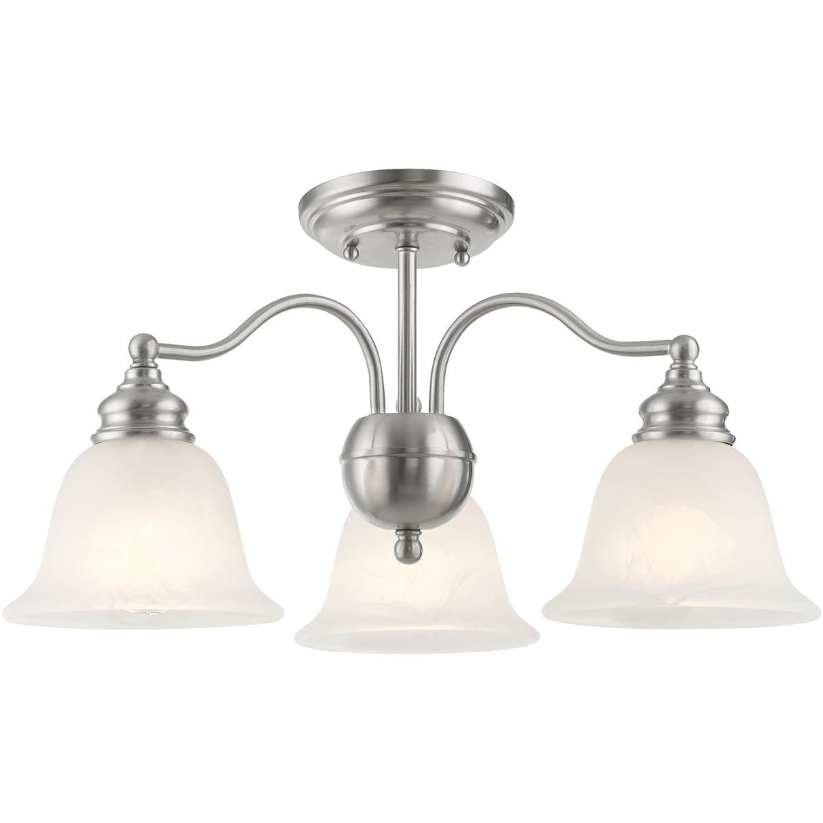 Three Light Dimmable Chandelier With Shades